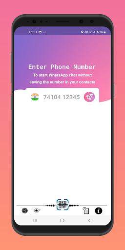 Android application WhatsSend screenshort
