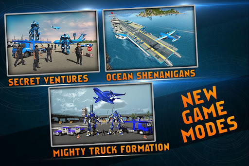 Android application Police Robot Car Transporter screenshort