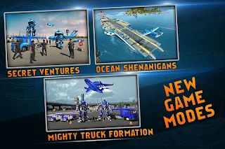 Police Robot Car Transporter - Screenshot 1