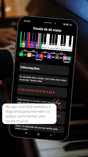 Escalas no teclado e piano Screen 2