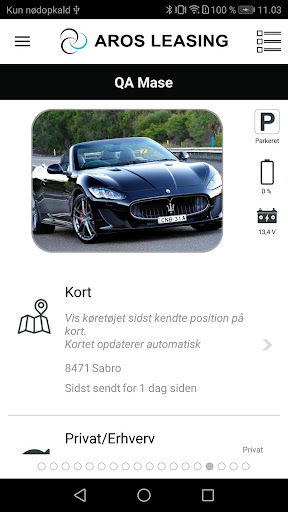 Android application Aros Leasing GPS screenshort