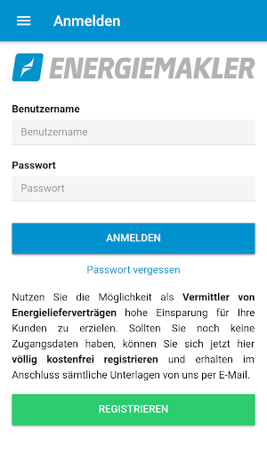 Android application Energiemakler screenshort