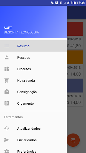 Android application 7Vendas screenshort