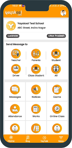 Android application YayAdmin - For Admins/Teachers screenshort