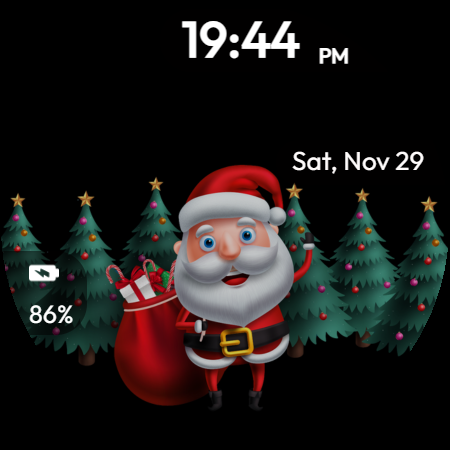 Animated Santa Countdown Watch