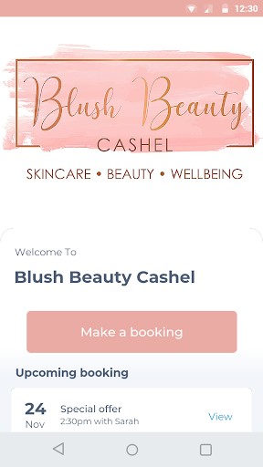 Android application Blush Beauty Cashel screenshort