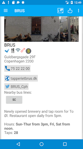 Screenshot of Beer Guide Copenhagen