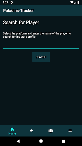 Android application Player Tracker for Paladins screenshort