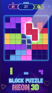 Block Neon 3D : Disco Puzzle