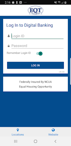 Android application EQT Federal Credit Union screenshort