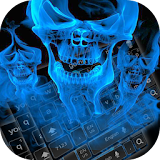 Blue Fire Skull Keyboard Themes icon