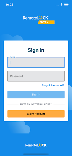 Android application RemoteLock Entry screenshort