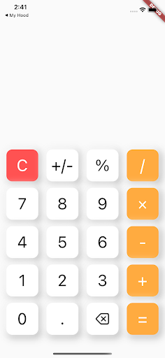 Android application Neumorphism Calculator screenshort