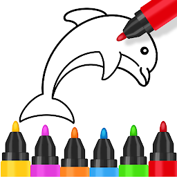 Imagen de ícono de colorear y dibujar para niños