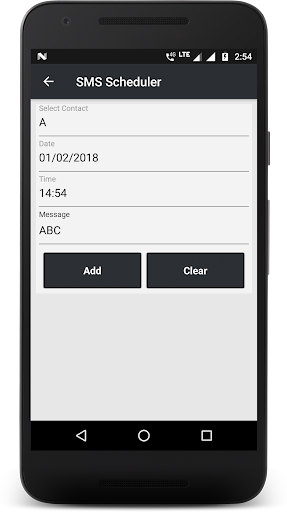 SMS Scheduler Screen 3