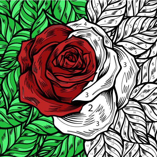 Color by Number: Coloring Book logo