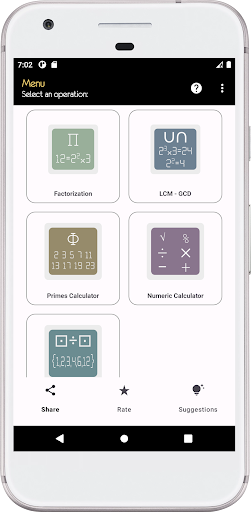 Android application GCD - LCM Calculator & Factors screenshort