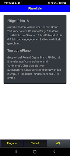 PianoCalc Screen 2