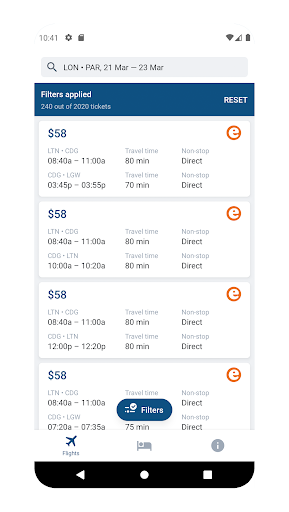 Alva Flights Screen 3