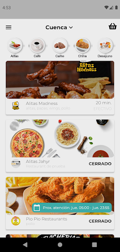 Pickbox Comida a domicilio