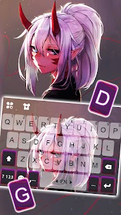 Download Silver Demon Girl Keyboard Background v1.0 MOD APK (Unlimited Money)Free For Android 2