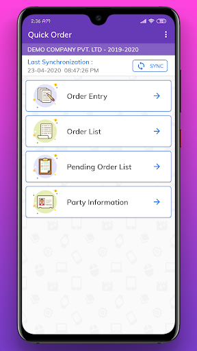 Quick Order Screen 2