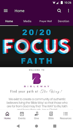 Android application Bibleway Rochester screenshort