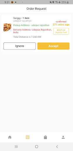 Jankaraman Shipping Agent app Screen 2
