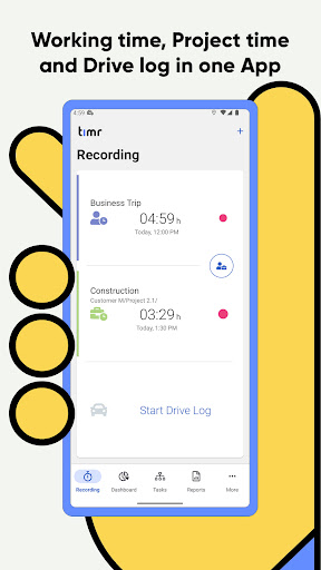 timr – time tracking with GPS Screen 2