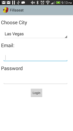 Android application Fillaseat screenshort