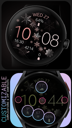 Snowflake Winter Watch Face screenshot 3