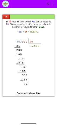 Calculadora de Divisiones App Screen 3