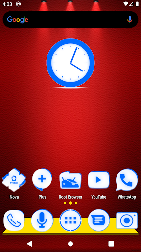 Android application Inverted White Blue Icon Pack screenshort