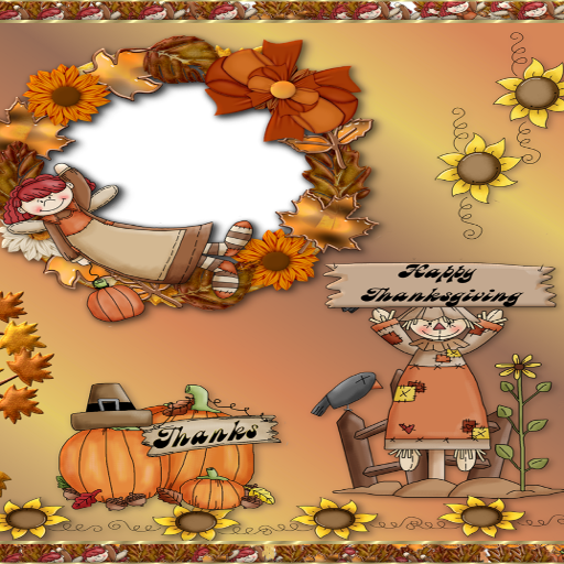 Turkey day photo frame. logo