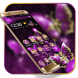 Purple Luxury Golden Butterfly Theme icon