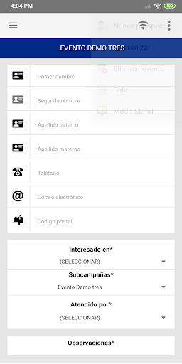 SeekOp Eventos Screen 3