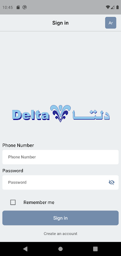 Android application Delta screenshort