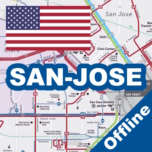 San Jose Bus Travel Map logo