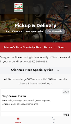 Ariannas Pizza Screen 2