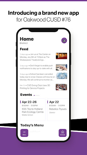 Android application Oakwood Schools screenshort