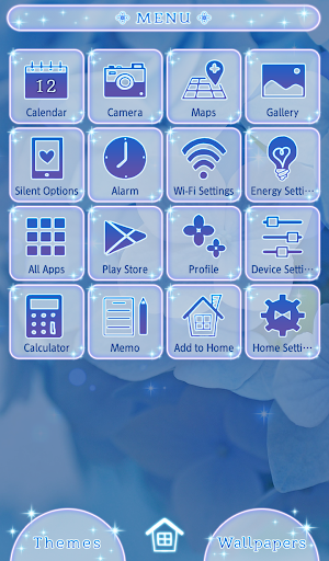Blue Hydrangea Theme Screen 2