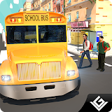 Urban City Schoolbus Driver 3D icon