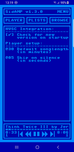 SidAMP Screen 3