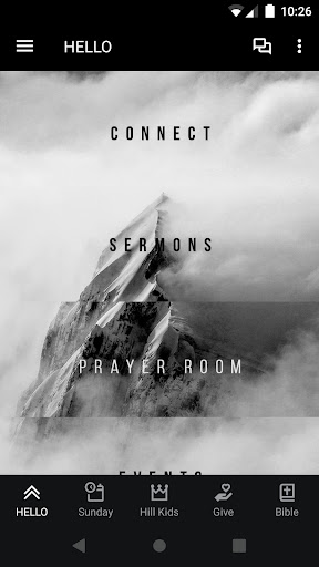 Android application The Hill Church App screenshort