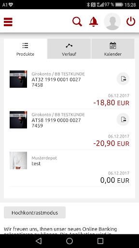 Android application Schelhammer Banking screenshort