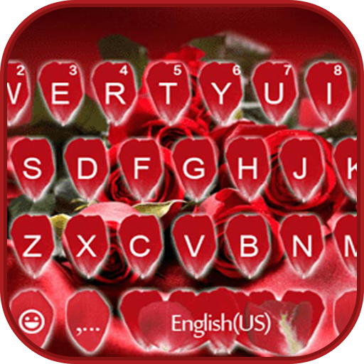 Red Rose Petals Keyboard Theme logo