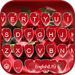 Cover Image of Download Red Rose Petals Keyboard Theme  APK