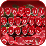 Keyboard - Red Rose Petals New Theme