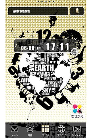 Android application オシャレ壁紙きせかえ　GOLD EARTH screenshort