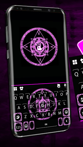 Neon Magic Star Keyboard Backg Screen 2